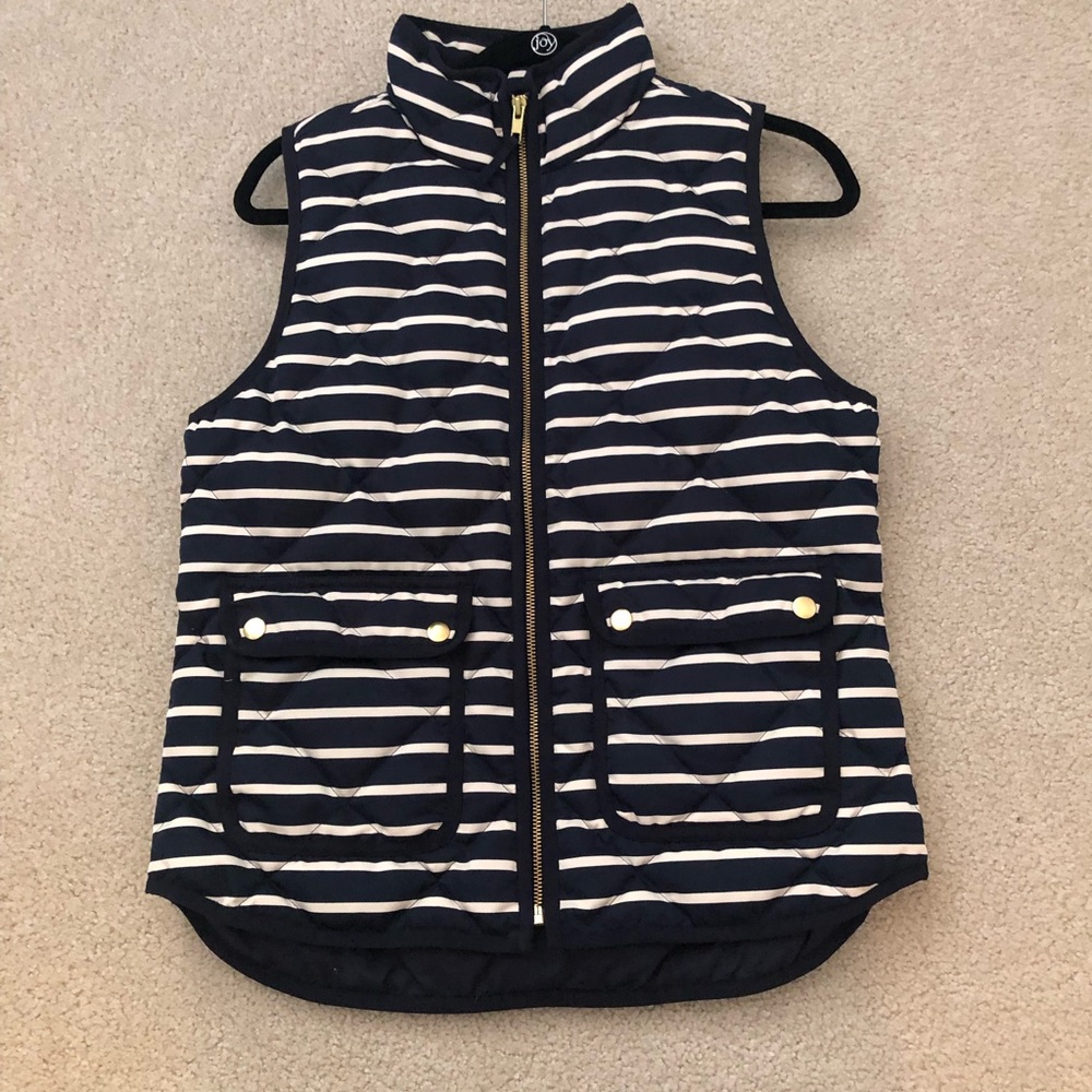 EUC💙 J. Crew Navy Stripe Vest